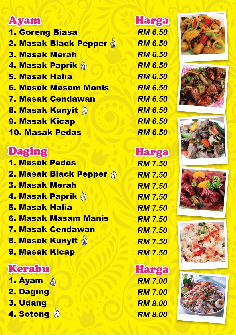 Nur Haniya Seafood Tomyam Photo Menu 1