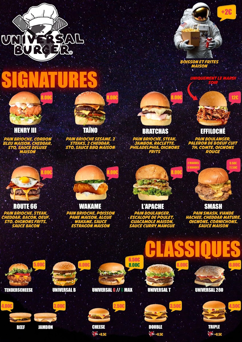 Universal Burger Photo Menu 1