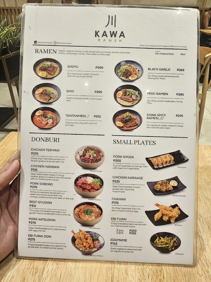 Kawa Ramen - Eton Tower Makati Photo Menu 1