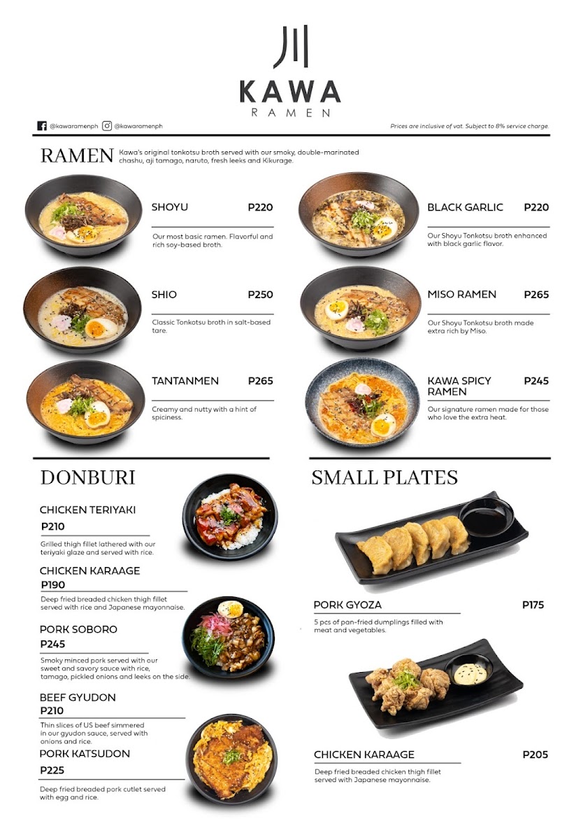 Kawa Ramen - Eton Tower Makati Photo Menu 2