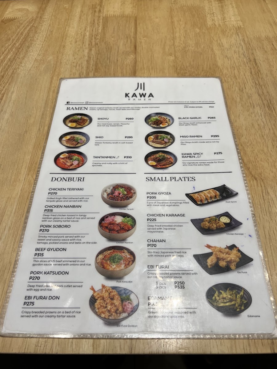 Kawa Ramen - Eton Tower Makati Photo Menu 4