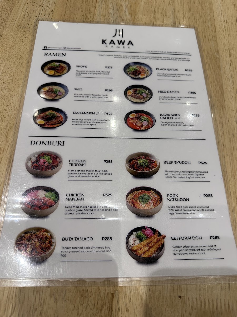 Kawa Ramen - Eton Tower Makati Photo Menu 7