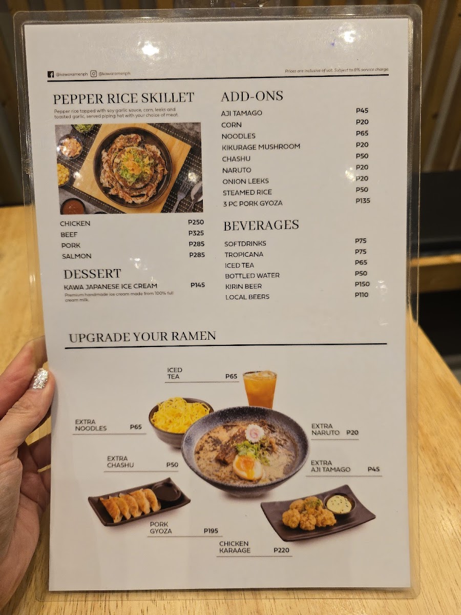 Kawa Ramen - Eton Tower Makati Photo Menu 8
