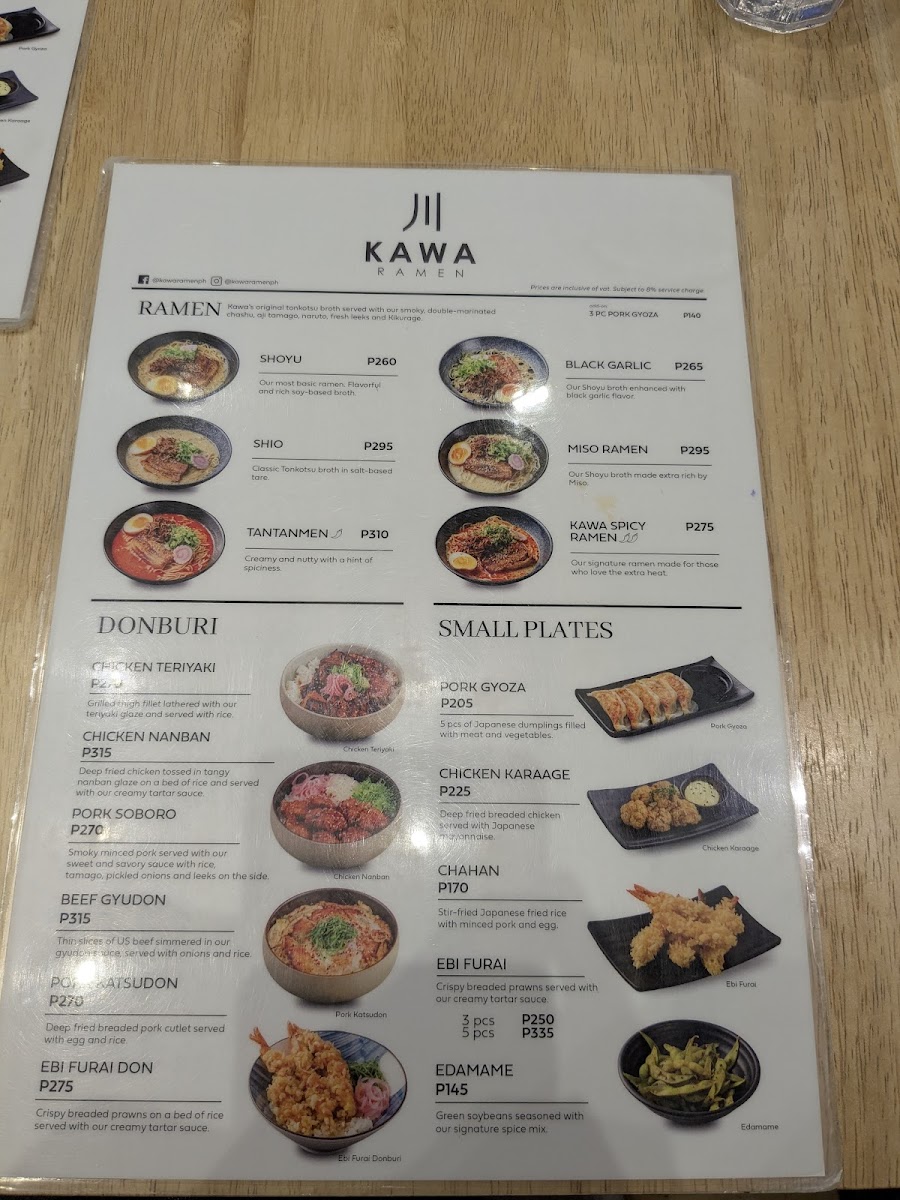 Kawa Ramen - Eton Tower Makati Photo Menu 9