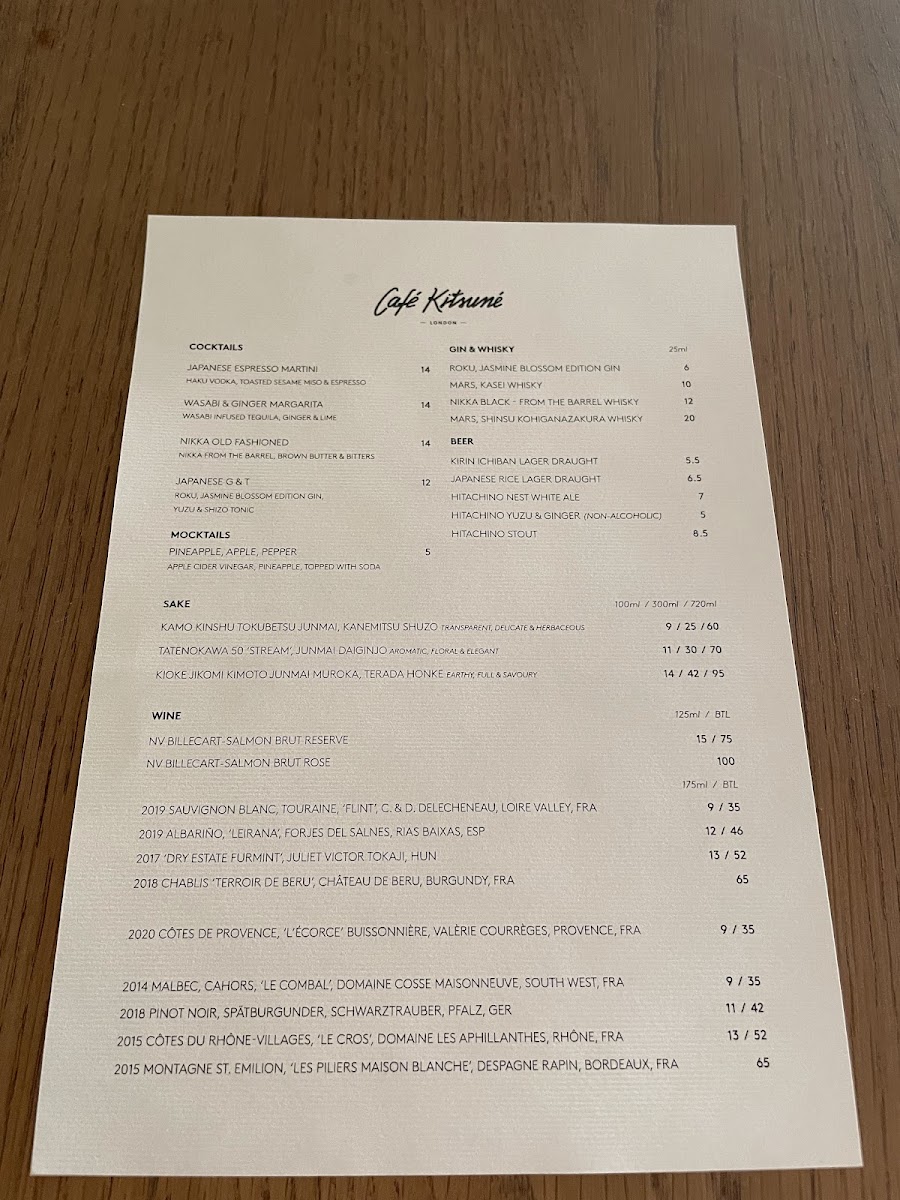 Café Kitsuné - Belgravia Photo Menu 9