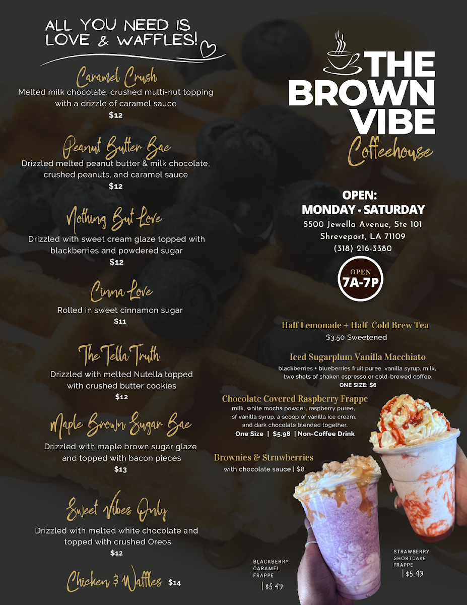 The Brown Vibe Coffeehouse Photo Menu 1