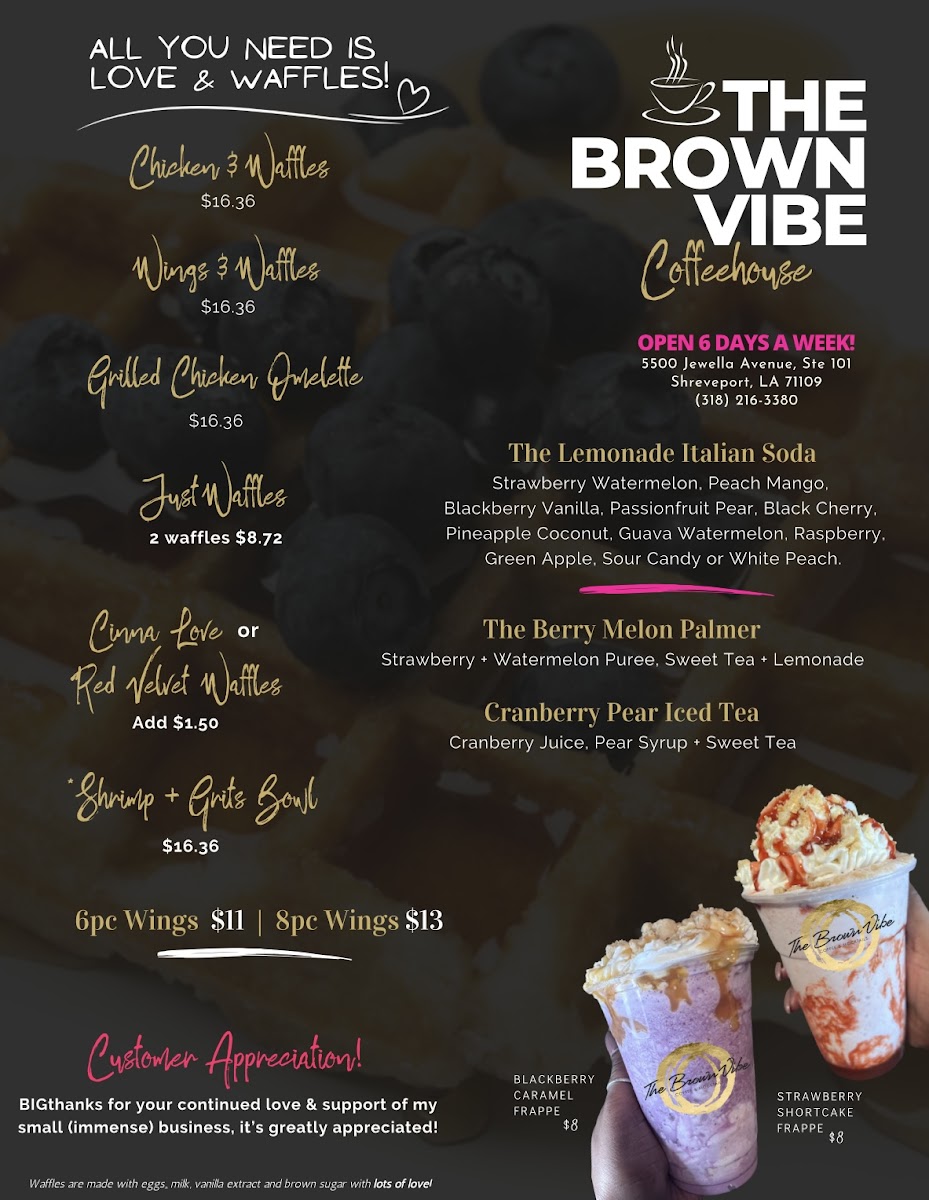 The Brown Vibe Coffeehouse Photo Menu 2