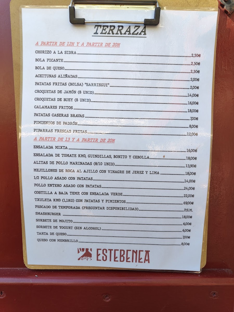 Estebenea Taberna Photo Menu 2