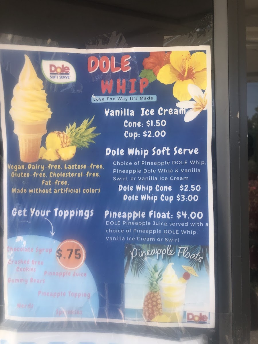 Calhoun’s Tropical Sno Photo Menu 1