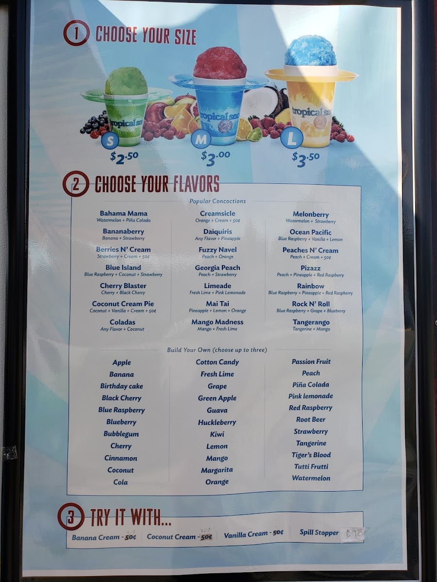 Calhoun’s Tropical Sno Photo Menu 3