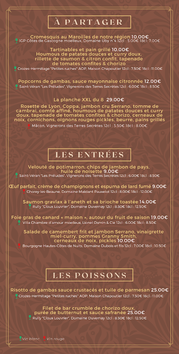 Le 8 - Les Restaurants Nicolas Pierre Photo Menu 2