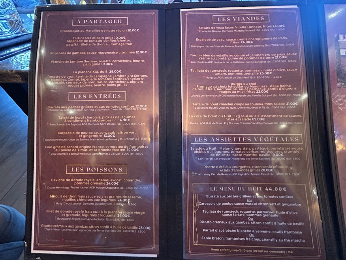 Le 8 - Les Restaurants Nicolas Pierre Photo Menu 4