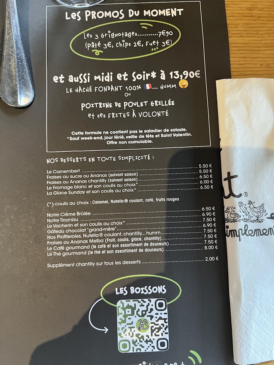 Bistro Régent Périgueux Photo Menu 2