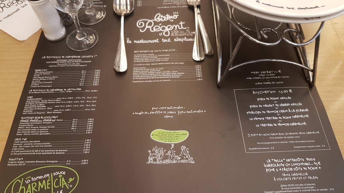 Bistro Régent Périgueux Photo Menu 9