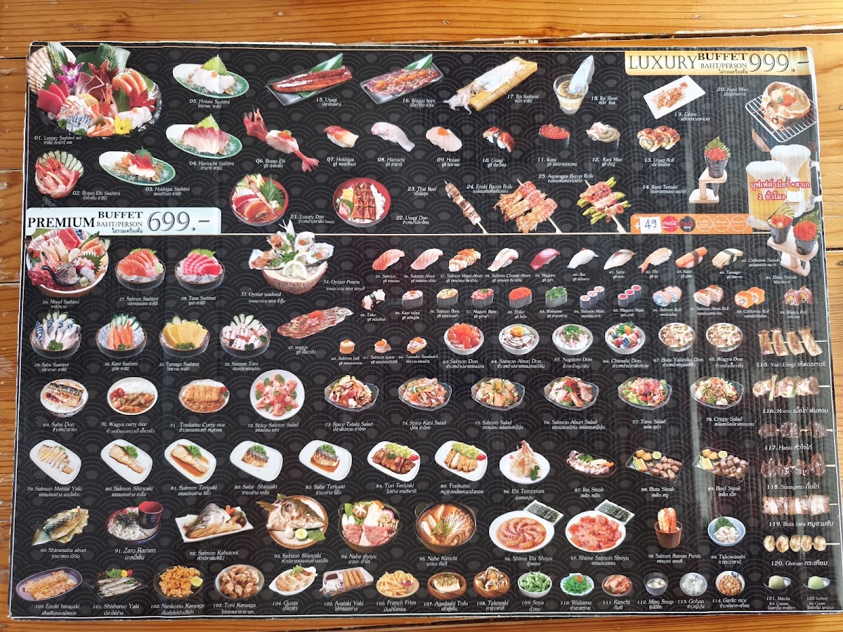Shizen Izakaya ( บุฟเฟ่อาหารญี่ปุ่น เมืองทองธานี ป๊อปปูล่า คอนโด อาคาร C1 ) Photo Menu 1