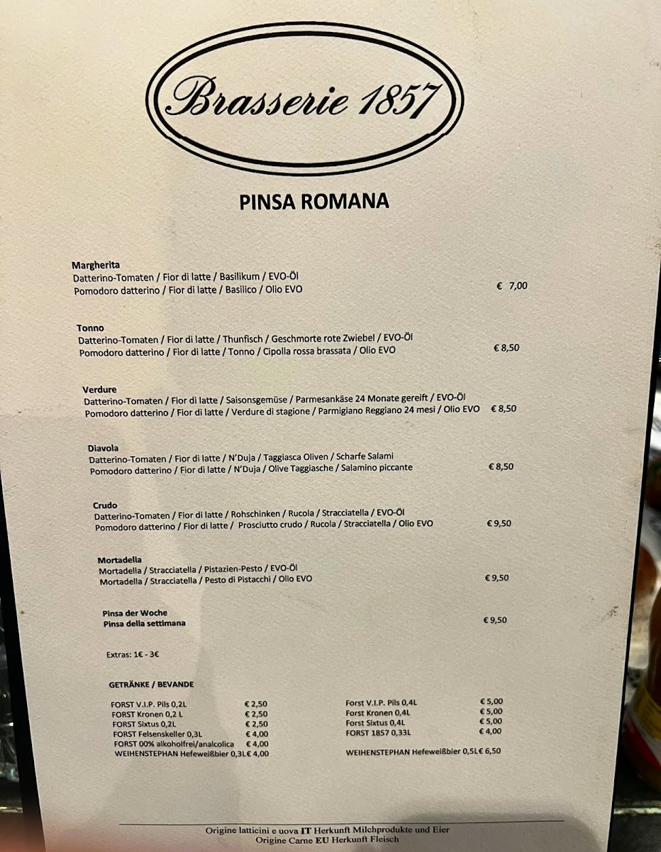 Ristorante Brasserie 1857 Photo Menu 1