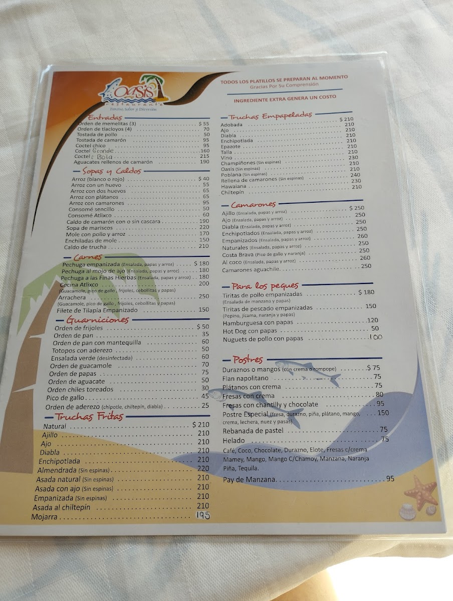 Oasis Restaurant Photo Menu 9