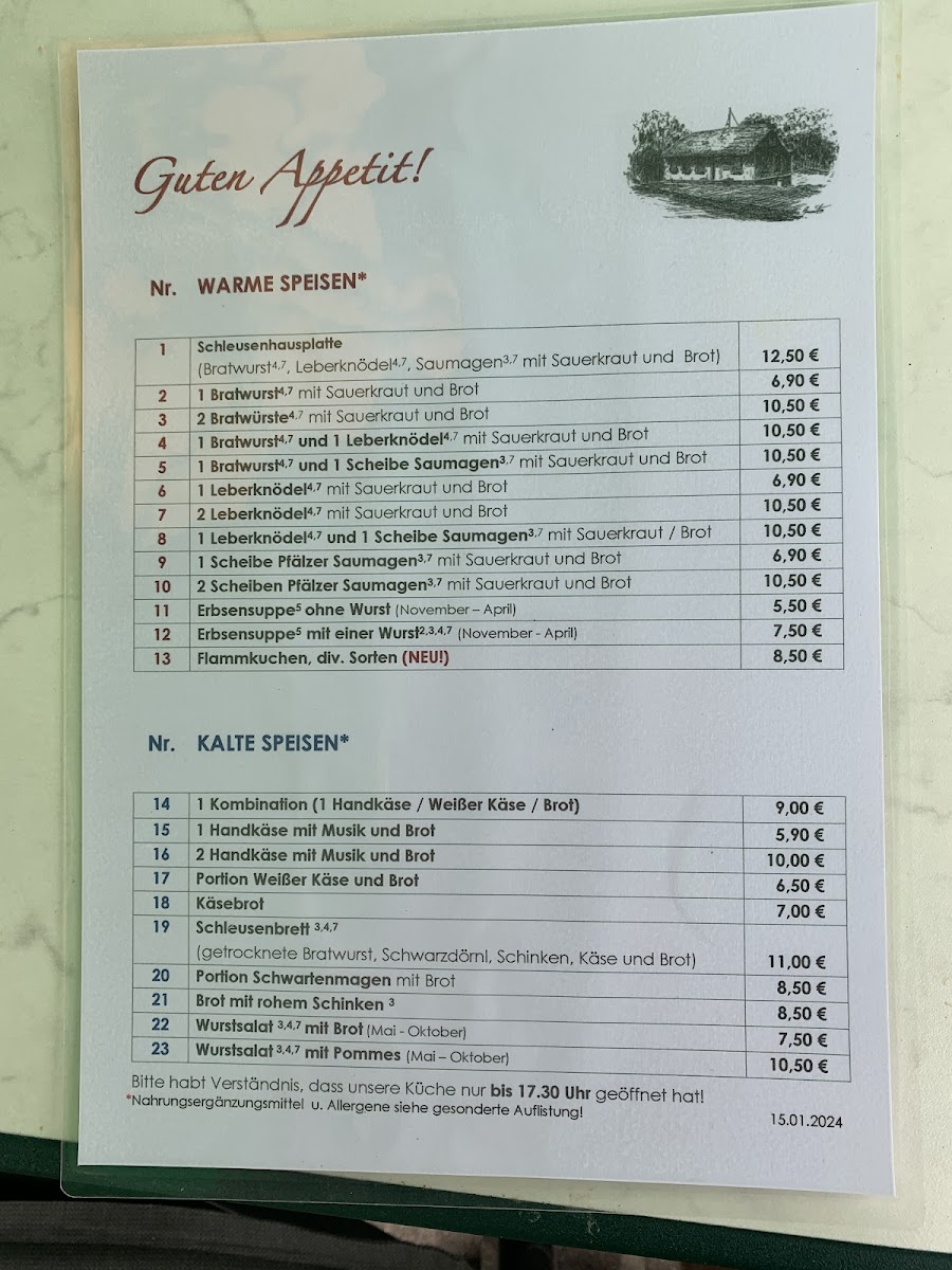 Schleusenhaus Sondernheim Photo Menu 1