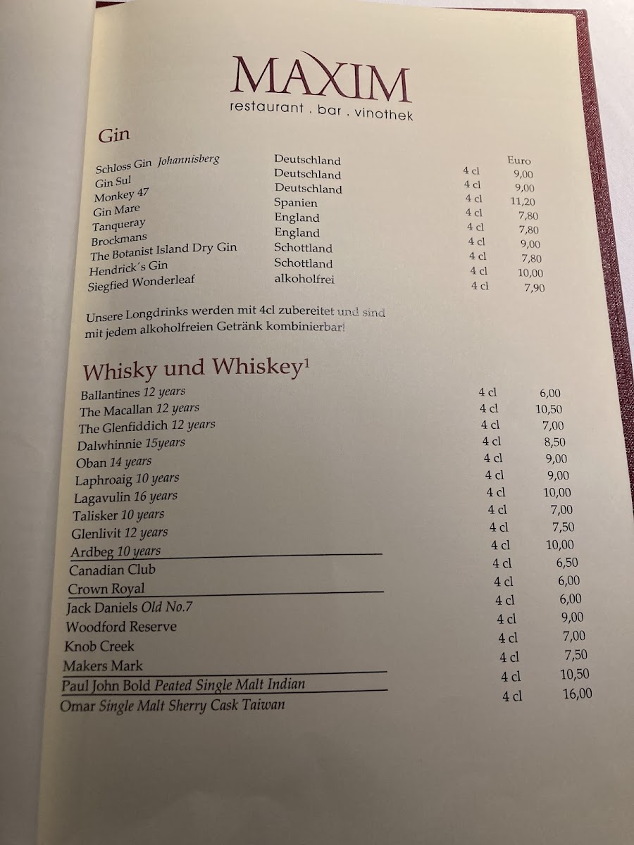 Restaurant Maxim Photo Menu 10