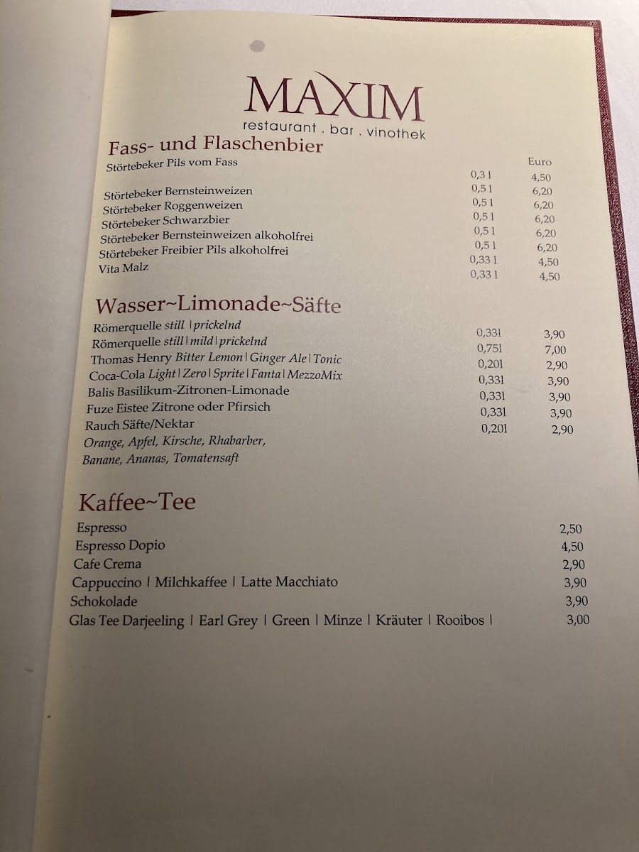 Restaurant Maxim Photo Menu 4