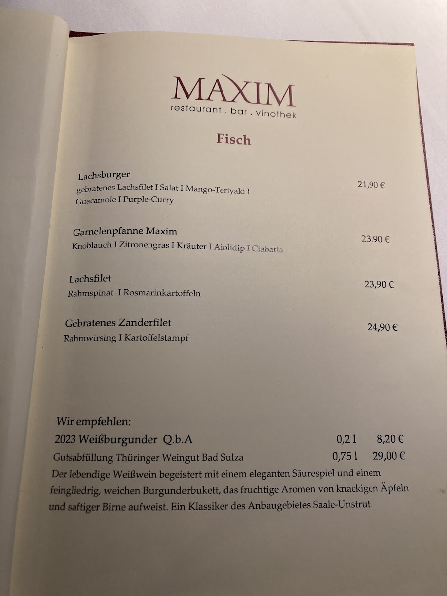 Restaurant Maxim Photo Menu 6