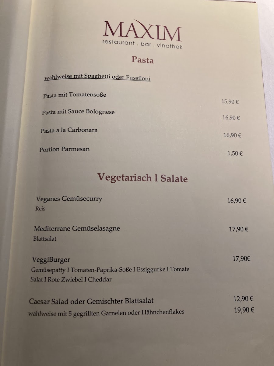 Restaurant Maxim Photo Menu 7