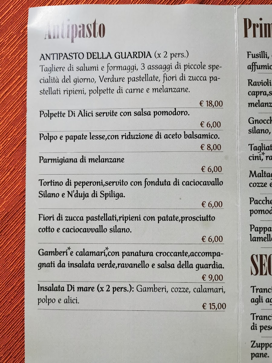 Trattoria La Vecchia Guardia Photo Menu 7