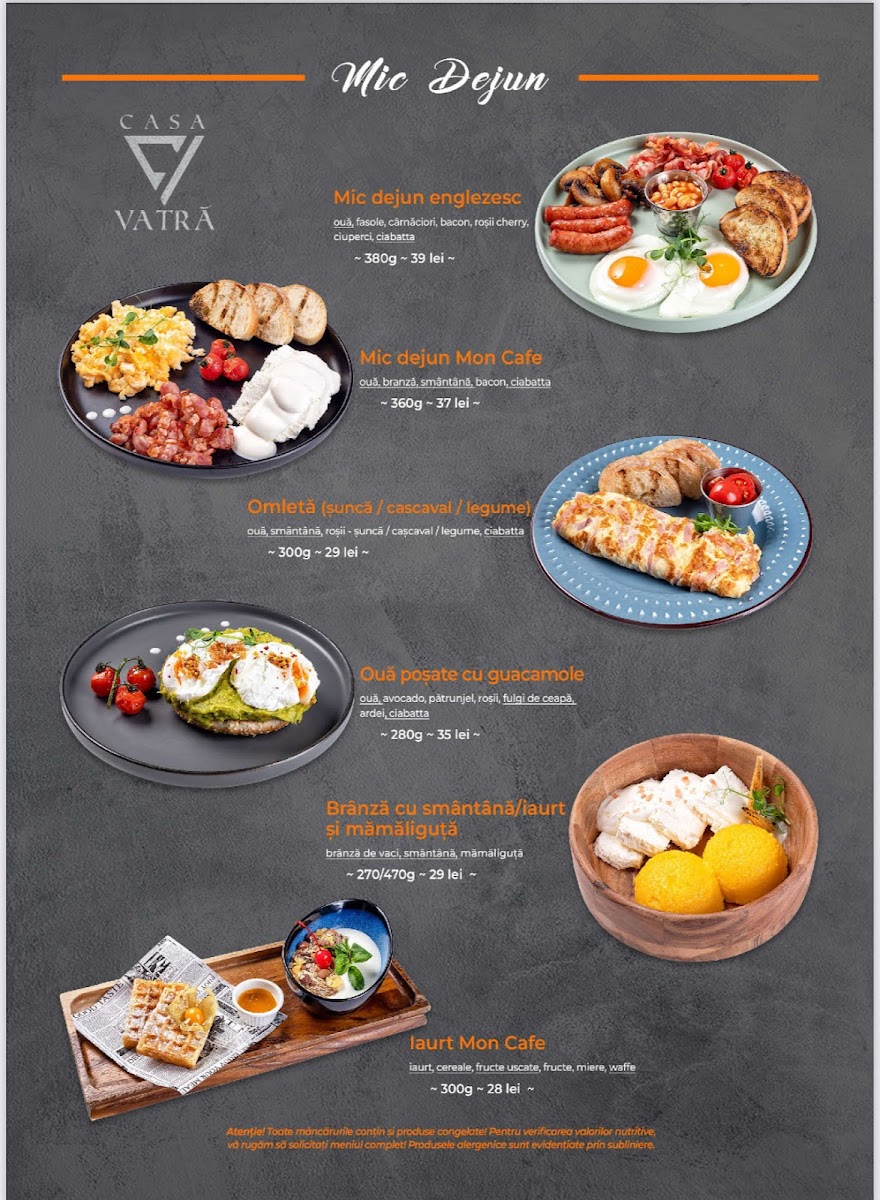 Casa Vatră Photo Menu 1