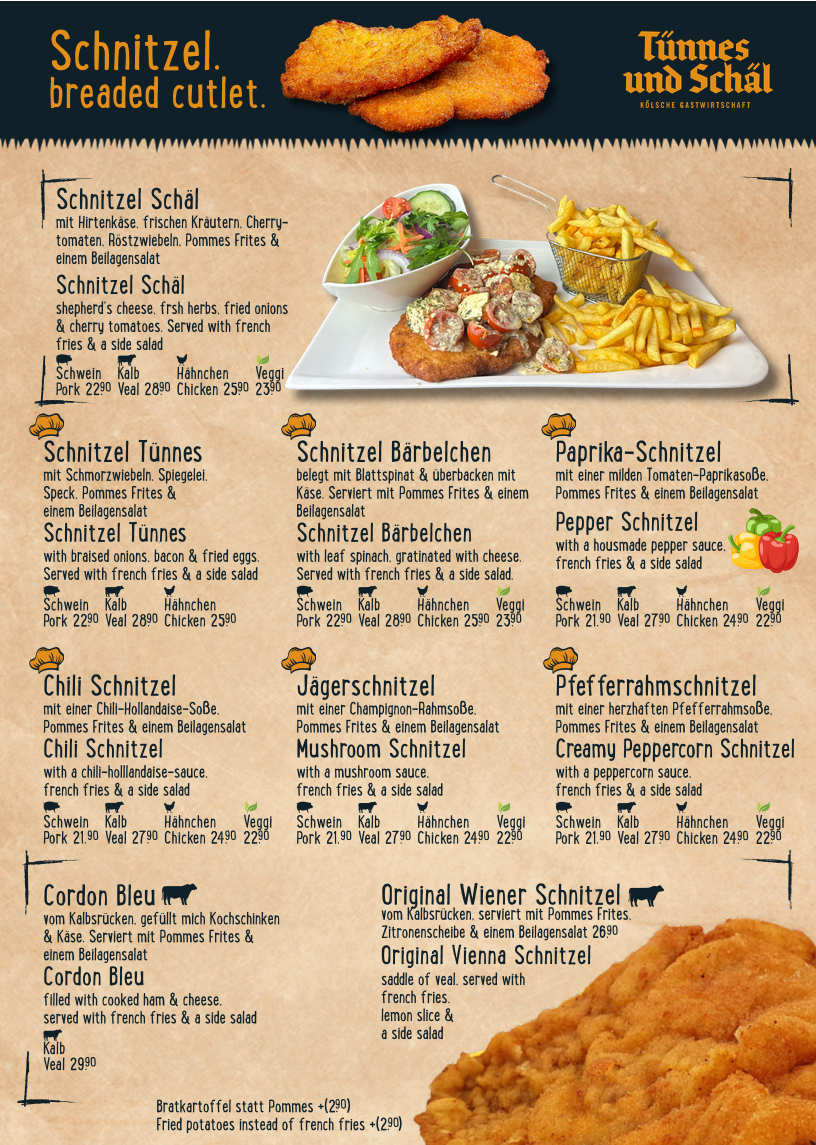 Tünnes und Schäl Kölsche Gastwirtschaft Photo Menu 1