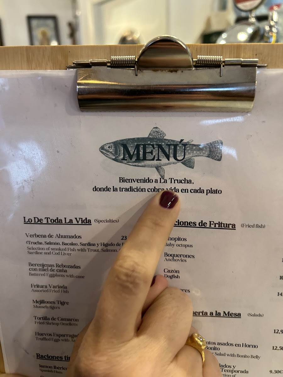 La Trucha Photo Menu 8