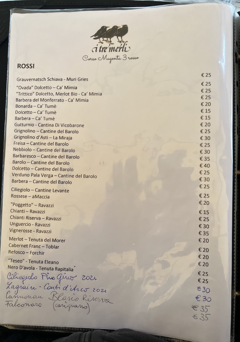 I Tre Merli Photo Menu 4