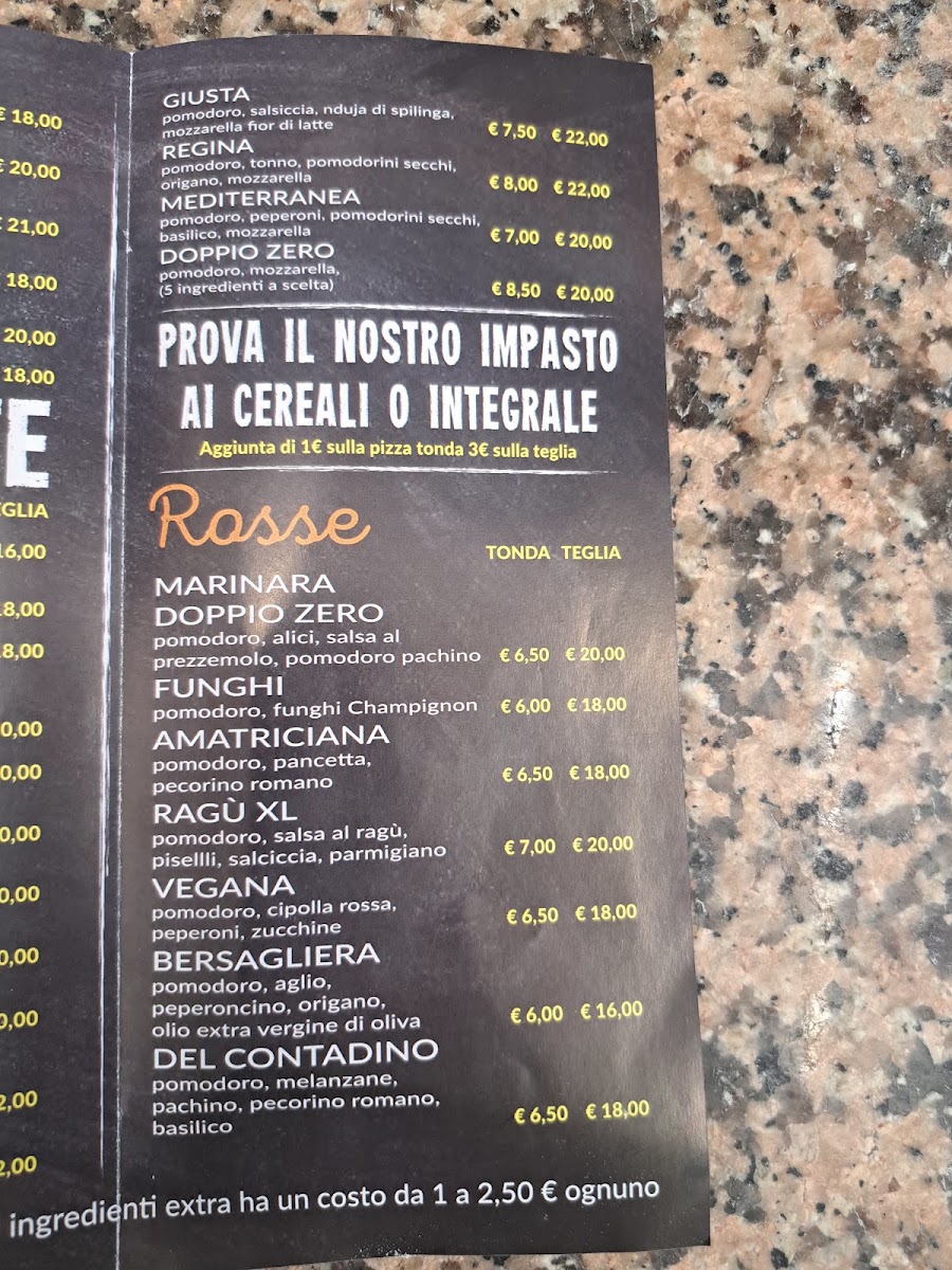 Pizzeria Doppio Zero Photo Menu 1