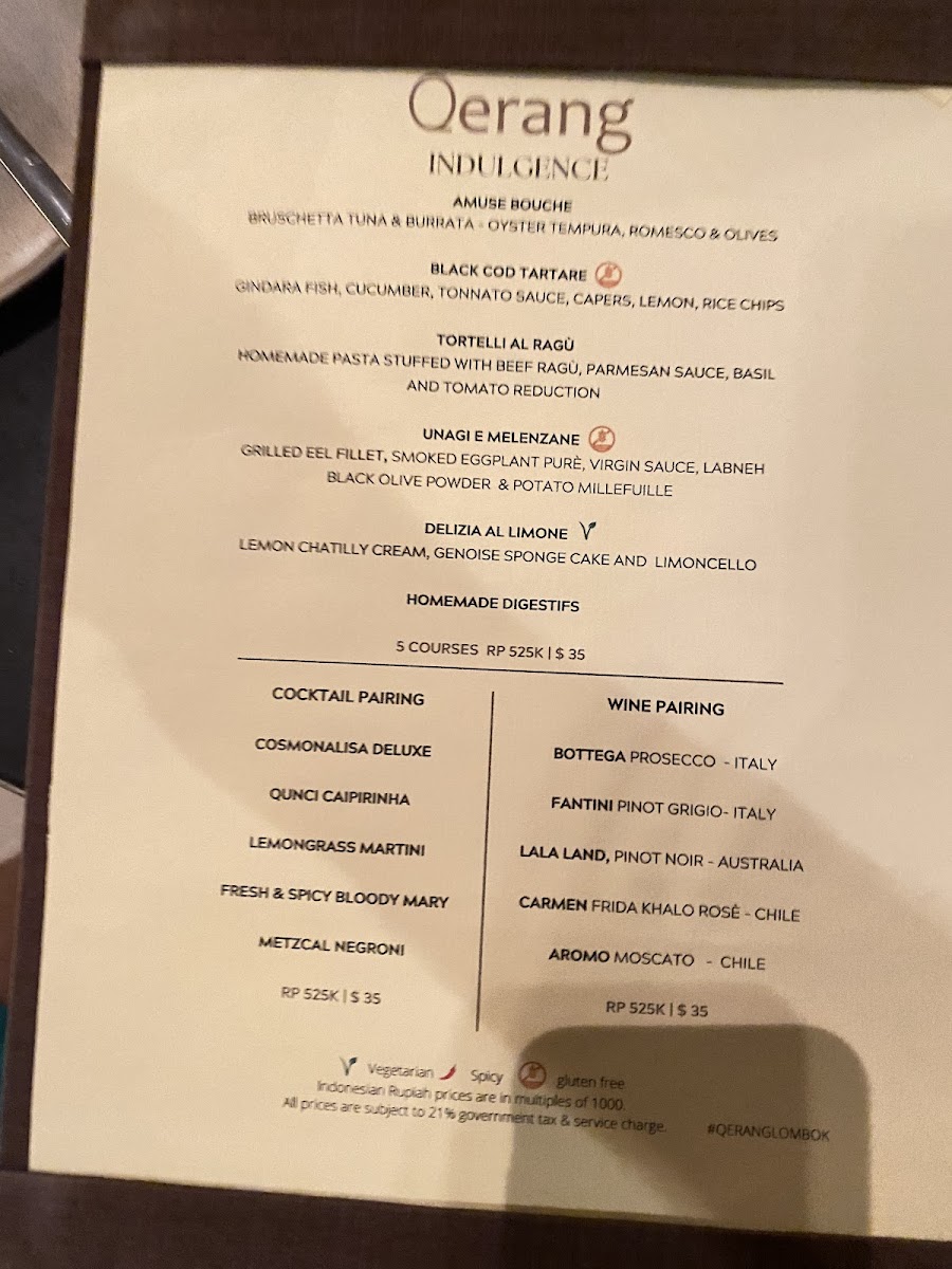 Quali Indonesian & Asian Dining Photo Menu 5
