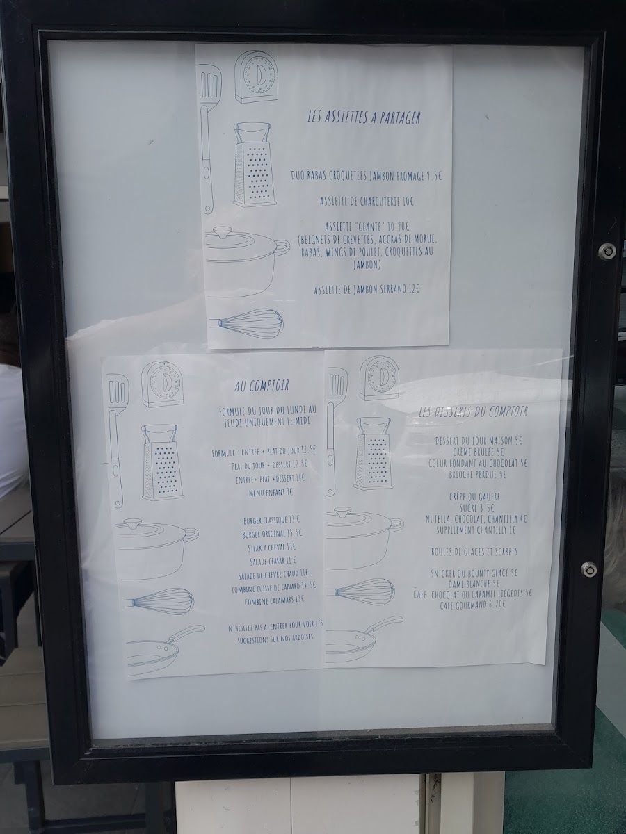 Au Comptoir Photo Menu 1