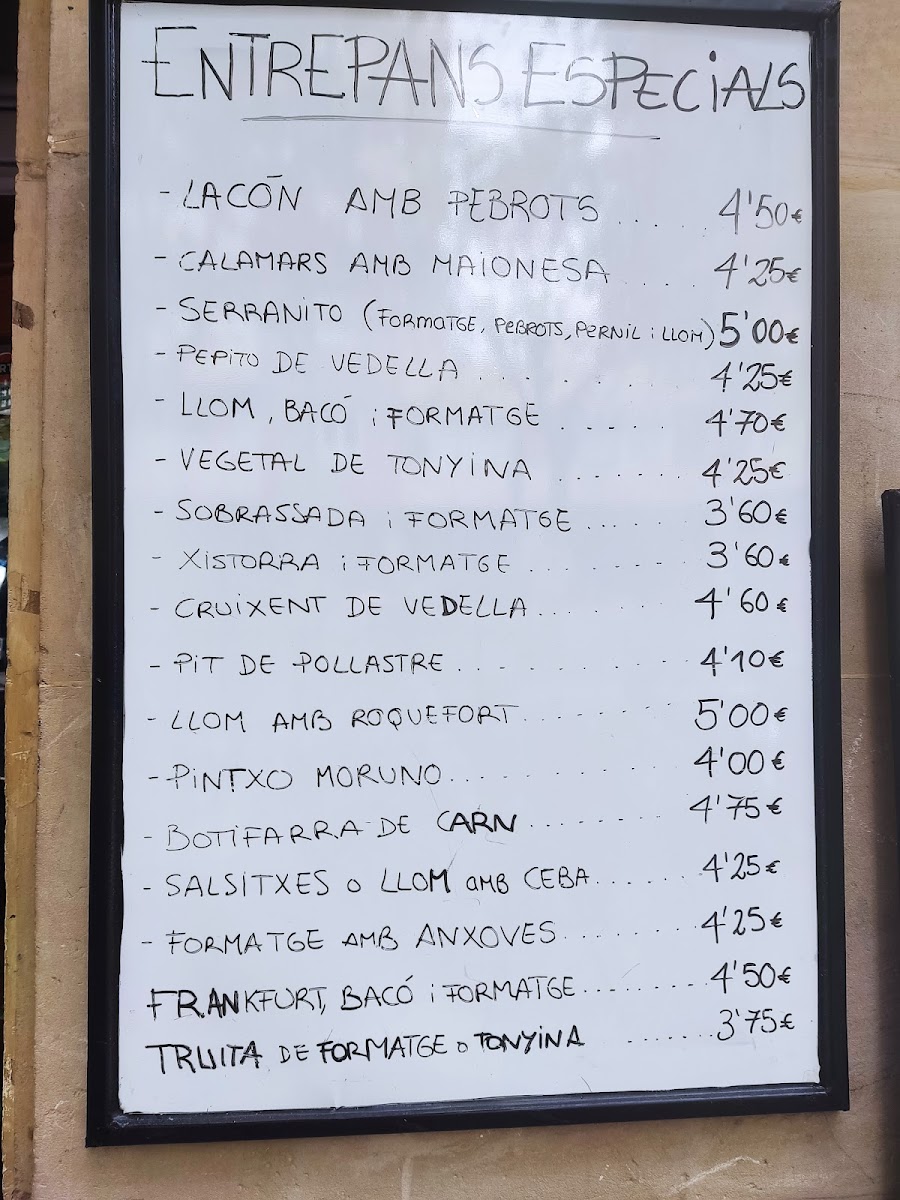 Bar restaurant Sandra Photo Menu 1
