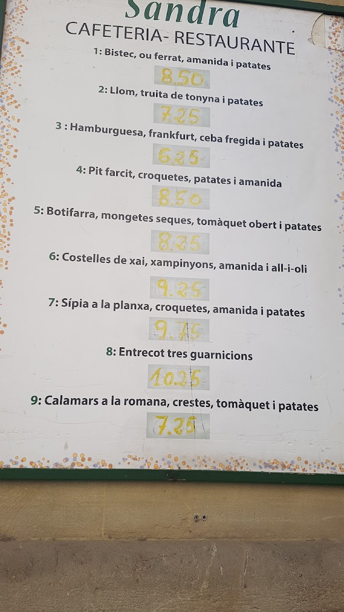 Bar restaurant Sandra Photo Menu 2