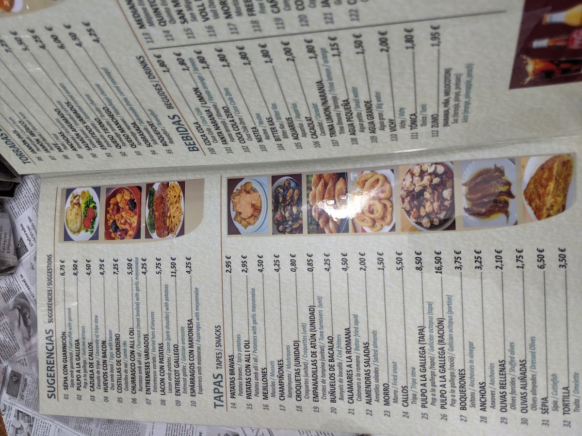 Bar restaurant Sandra Photo Menu 8