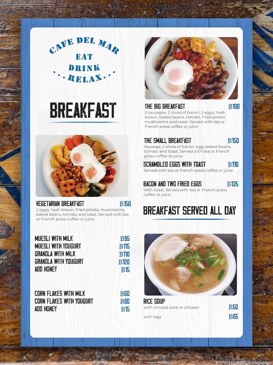 Cafe Del Mar Photo Menu 1