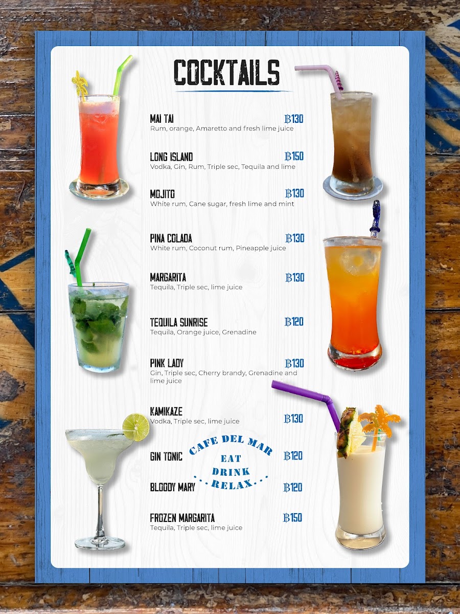 Cafe Del Mar Photo Menu 2