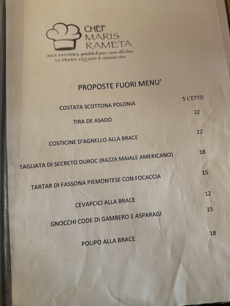 Ristorante Alla Fattoria Photo Menu 7