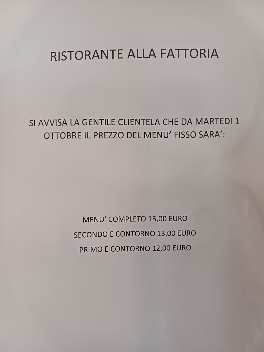 Ristorante Alla Fattoria Photo Menu 9