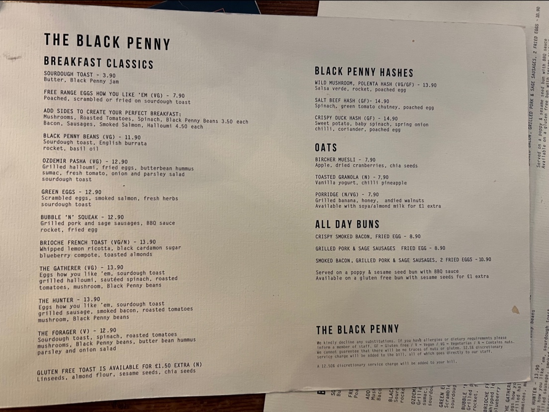 The Black Penny | Southbank Photo Menu 3