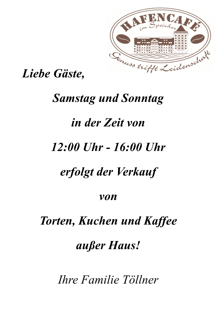 „Hafencafe im Speicher „ Photo Menu 5