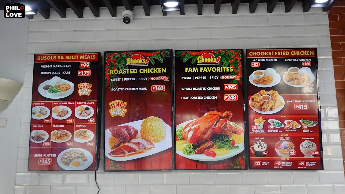 Chooks! Dine-In SM Hypermarket MOA Photo Menu 1