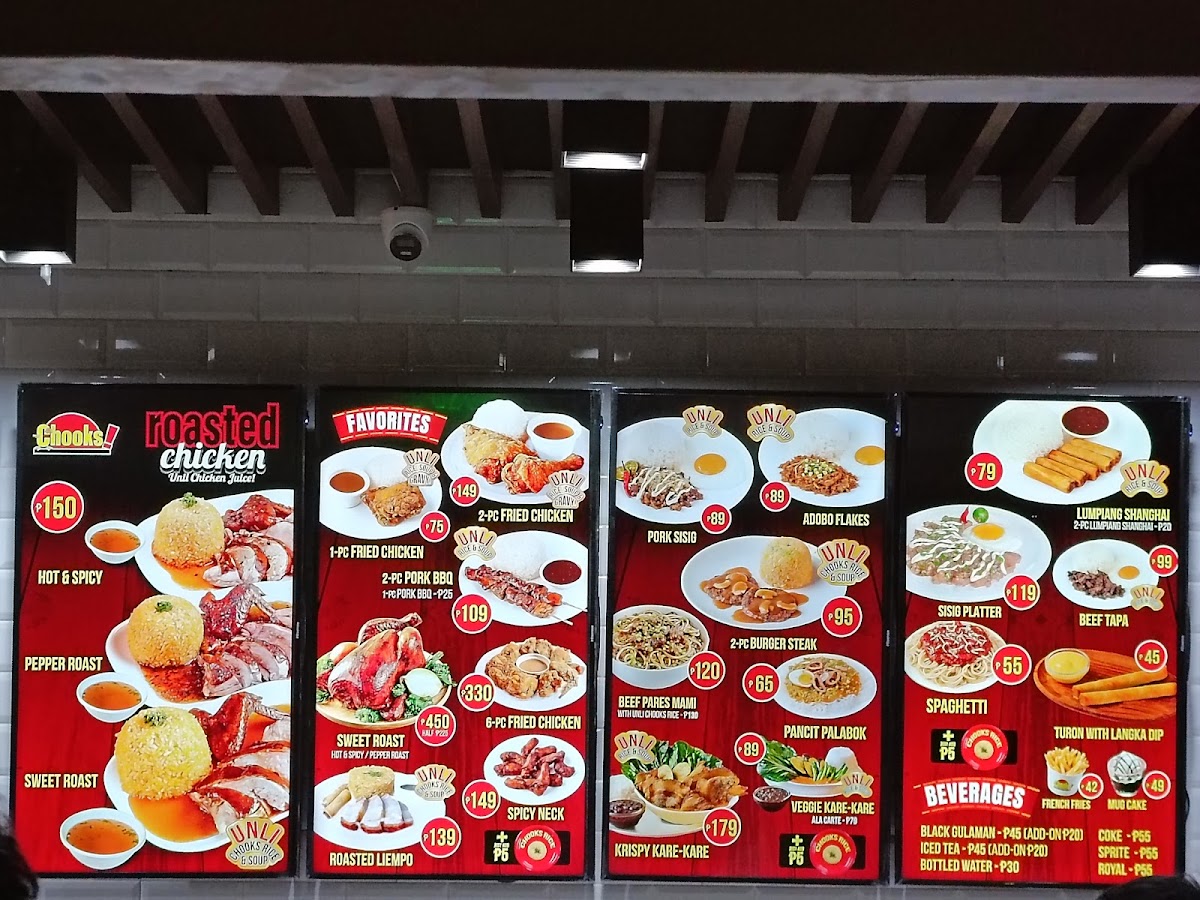 Chooks! Dine-In SM Hypermarket MOA Photo Menu 2