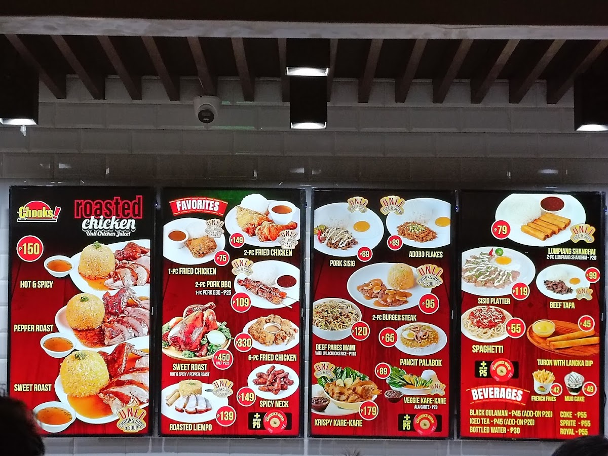 Chooks! Dine-In SM Hypermarket MOA Photo Menu 3