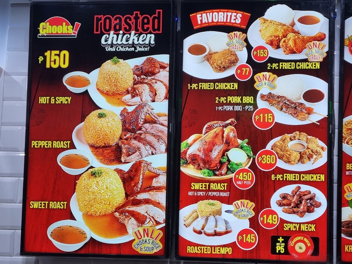 Chooks! Dine-In SM Hypermarket MOA Photo Menu 4