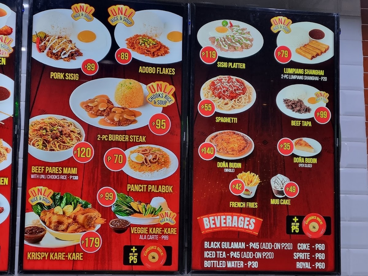 Chooks! Dine-In SM Hypermarket MOA Photo Menu 5
