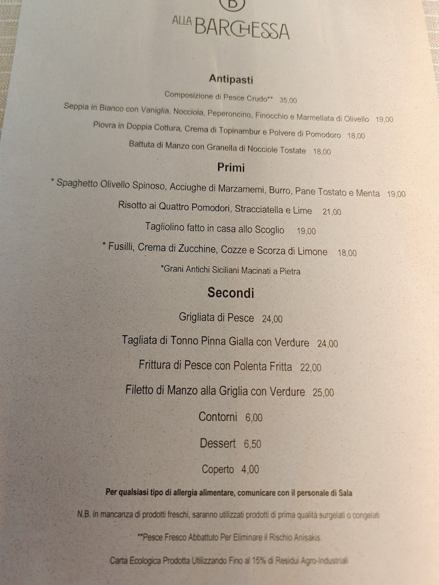 Osteria Alla Barchessa Photo Menu 2