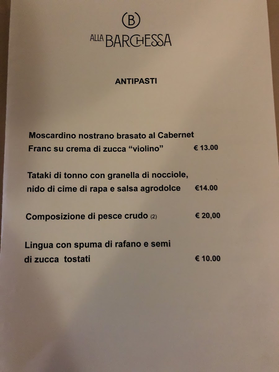 Osteria Alla Barchessa Photo Menu 7